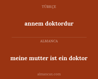 meine mutter ist ein doktor - annem doktordur