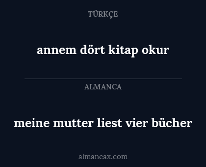 annem dört kitap okur - meine mutter liest vier bücher