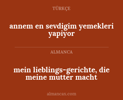 annem en sevdigim yemekleri yapiyor - mein lieblings-gerichte, die meine mutter macht
