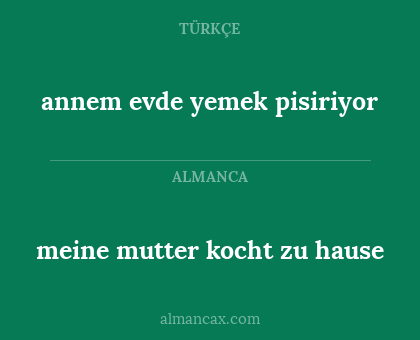 meine mutter kocht zu hause - annem evde yemek pisiriyor