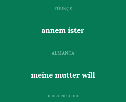 annem ister - meine mutter will