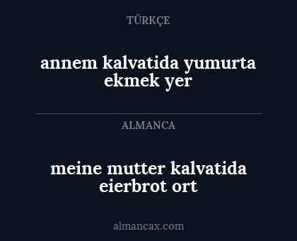 meine mutter kalvatida eierbrot ort - annem kalvatida yumurta ekmek yer