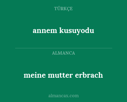 annem kusuyodu - meine mutter erbrach