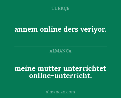 meine mutter unterrichtet online-unterricht. - annem online ders veriyor.