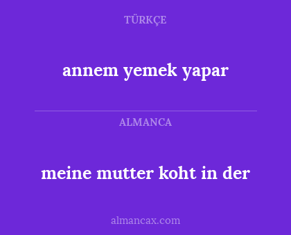 meine mutter koht in der - annem yemek yapar