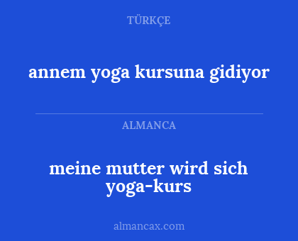 meine mutter wird sich yoga-kurs - annem yoga kursuna gidiyor