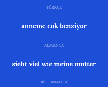 anneme cok benziyor - sieht viel wie meine mutter