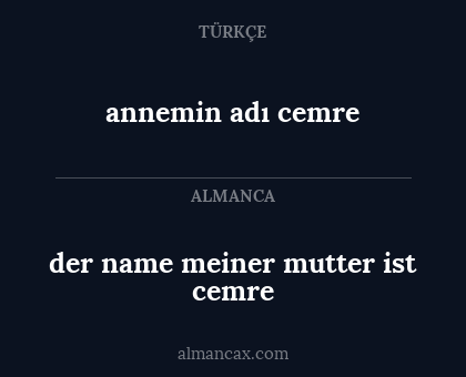 annemin adı cemre - der name meiner mutter ist cemre