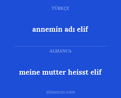 meine mutter heisst elif - annemin adı elif