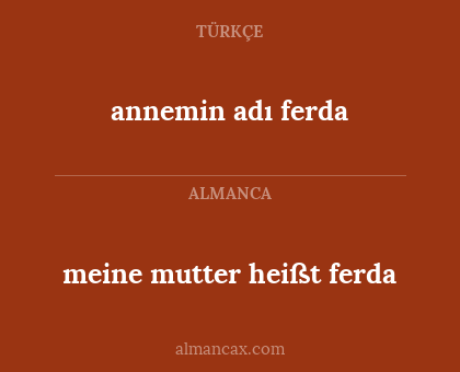 meine mutter heißt ferda - annemin adı ferda