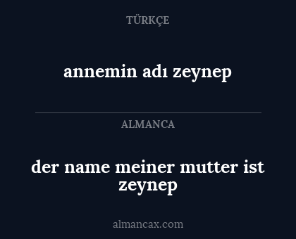 der name meiner mutter ist zeynep - annemin adı zeynep