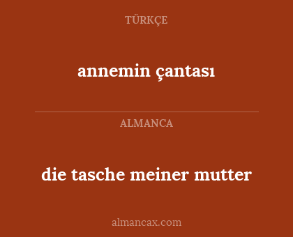 die tasche meiner mutter - annemin çantası