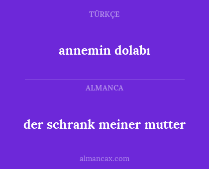 der schrank meiner mutter - annemin dolabı