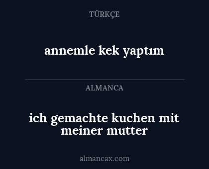 ich gemachte kuchen mit meiner mutter - annemle kek yaptım