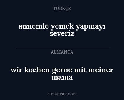 wir kochen gerne mit meiner mama - annemle yemek yapmayı severiz