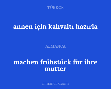 machen frühstück für ihre mutter - annen için kahvaltı hazırla