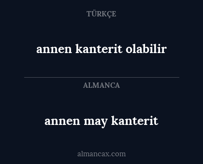 annen kanterit olabilir - annen may kanterit