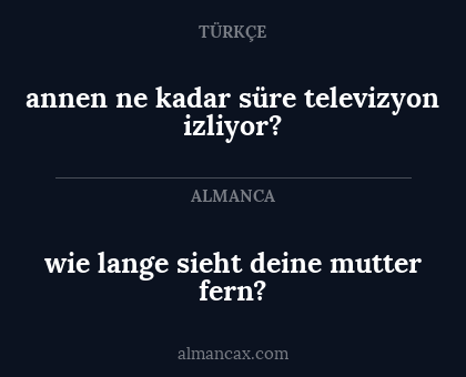 annen ne kadar süre televizyon izliyor? - wie lange sieht deine mutter fern?
