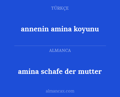 annenin amina koyunu - amina  schafe der mutter