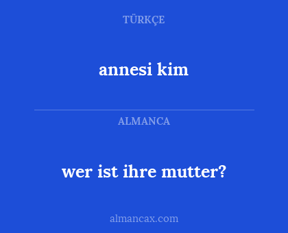 wer ist ihre mutter? - annesi kim