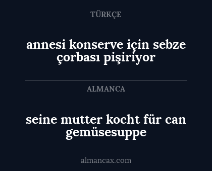 seine mutter kocht für can gemüsesuppe - annesi konserve için sebze çorbası pişiriyor