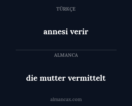 die mutter vermittelt - annesi verir