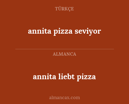 annita liebt pizza - annita pizza seviyor