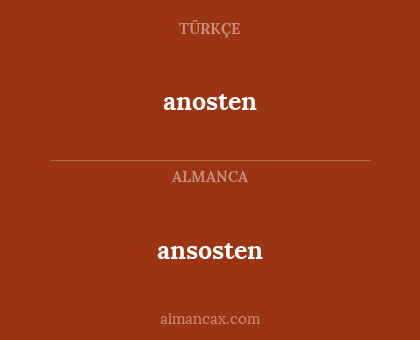 anosten - ansosten