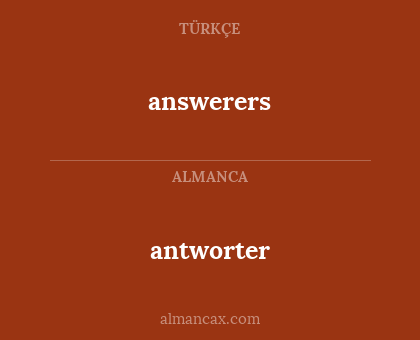 antworter - answerers