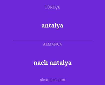 antalya - nach antalya