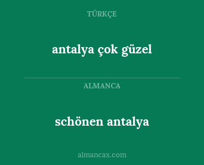 schönen antalya - antalya çok güzel