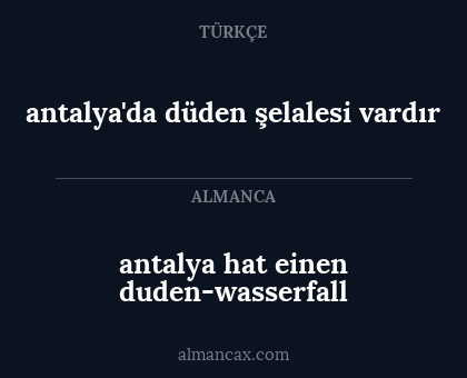 antalya hat einen duden-wasserfall - antalya'da düden şelalesi vardır