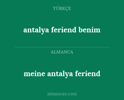 antalya feriend benim - meine antalya feriend