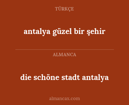 antalya güzel bir şehir - die schöne stadt antalya