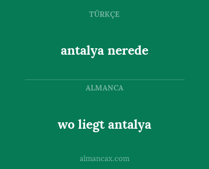 antalya nerede - wo liegt antalya