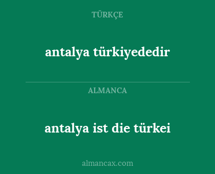 antalya türkiyededir - antalya ist die türkei