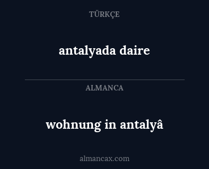 antalyada daire - wohnung in antalyâ