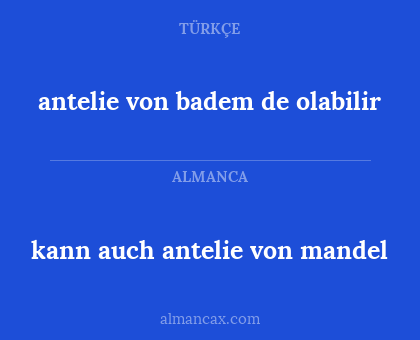 kann auch antelie von mandel - antelie von badem de olabilir