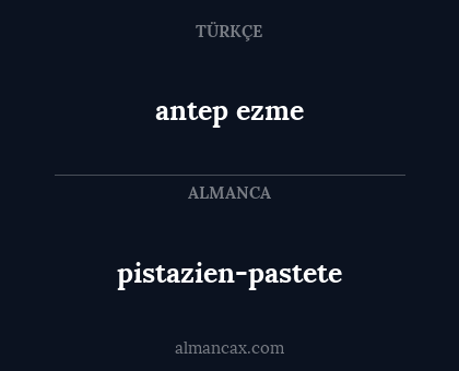 antep ezme - pistazien-pastete