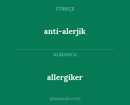 anti-alerjik - allergiker