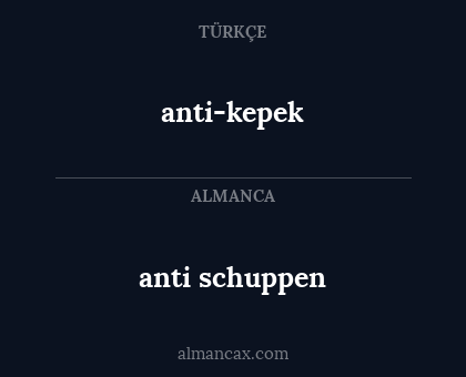 anti schuppen - anti-kepek