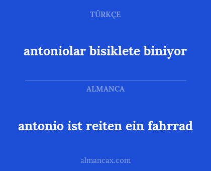 antoniolar bisiklete biniyor - antonio ist reiten ein fahrrad