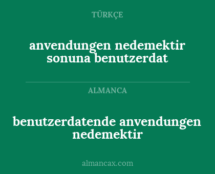anvendungen nedemektir sonuna benutzerdat - benutzerdatende anvendungen nedemektir