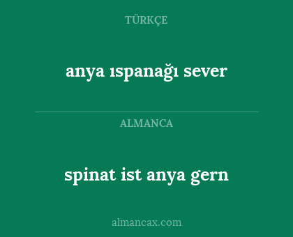 anya ıspanağı sever - spinat ist anya gern