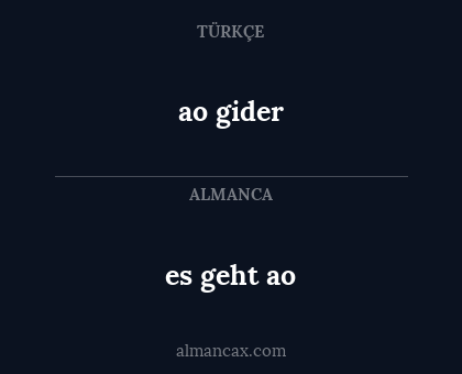 ao gider - es geht ao