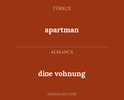 apartman - di̇e vohnung