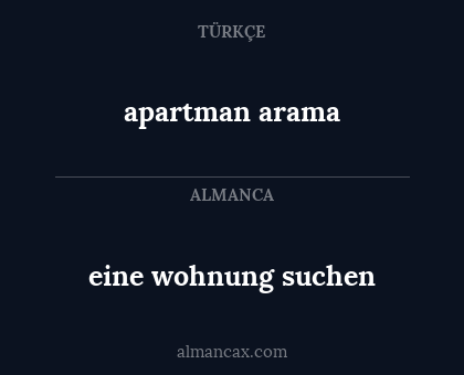 eine wohnung suchen - apartman arama