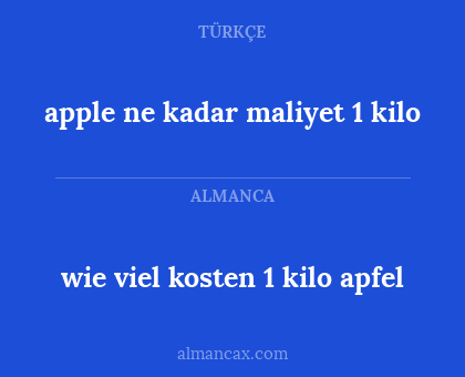 wie viel kosten 1 kilo apfel - apple ne kadar maliyet 1 kilo