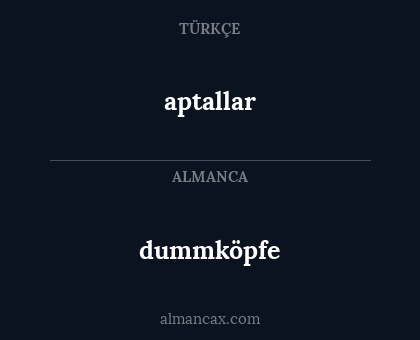 aptallar - dummköpfe