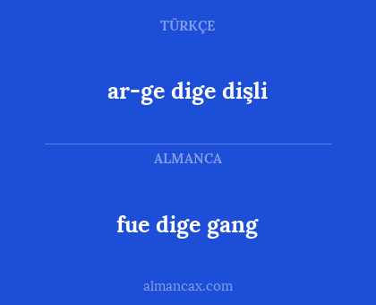 ar-ge dige dişli - fue dige gang